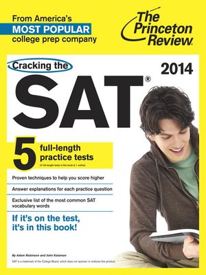 cover image of Cracking the SAT with 5 Practice Tests, 2014 Edition